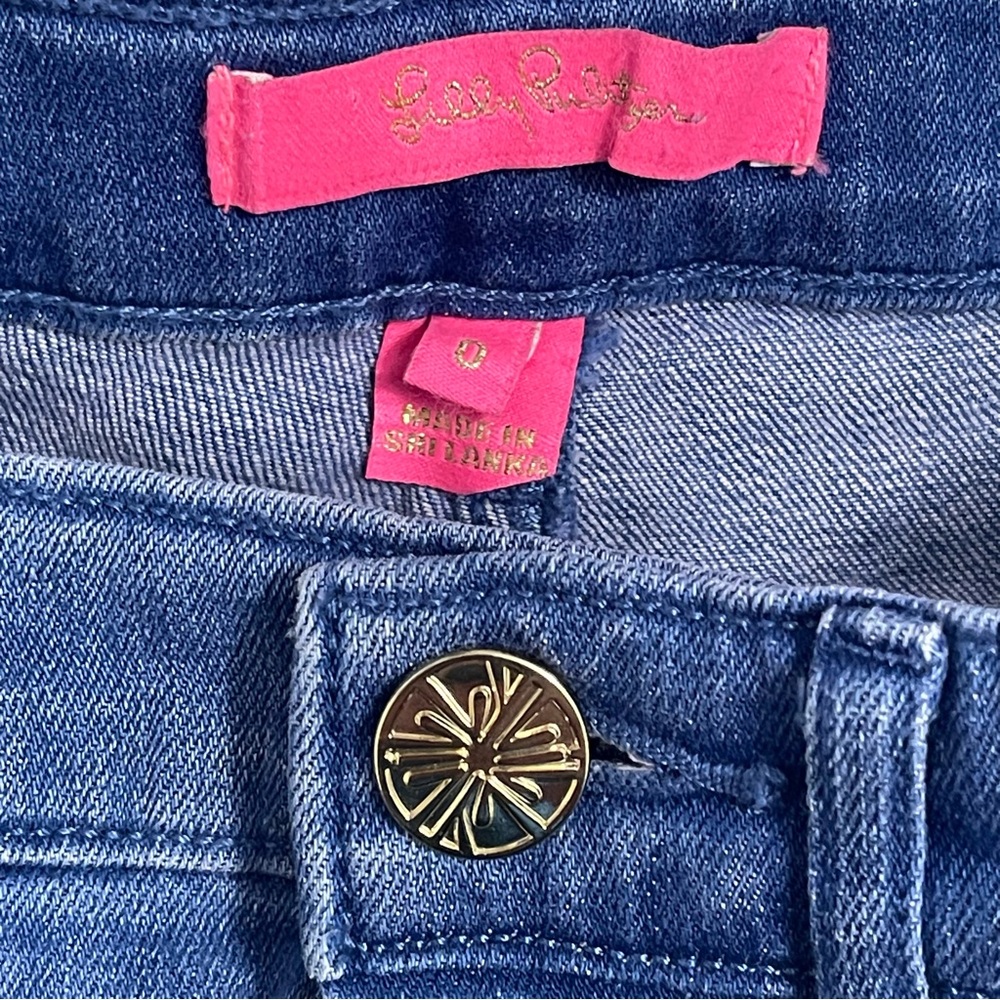 Lilly Pulitzer South Ocean High Rise Skinny Jeans Size 0 - Picture 12 of 14